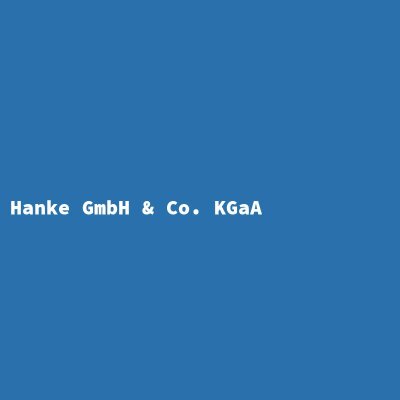 Hersteller: Hanke GmbH &amp; Co. KGaA