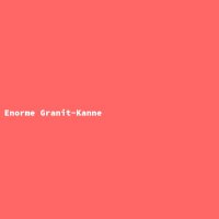 Enorme Granit-Kanne